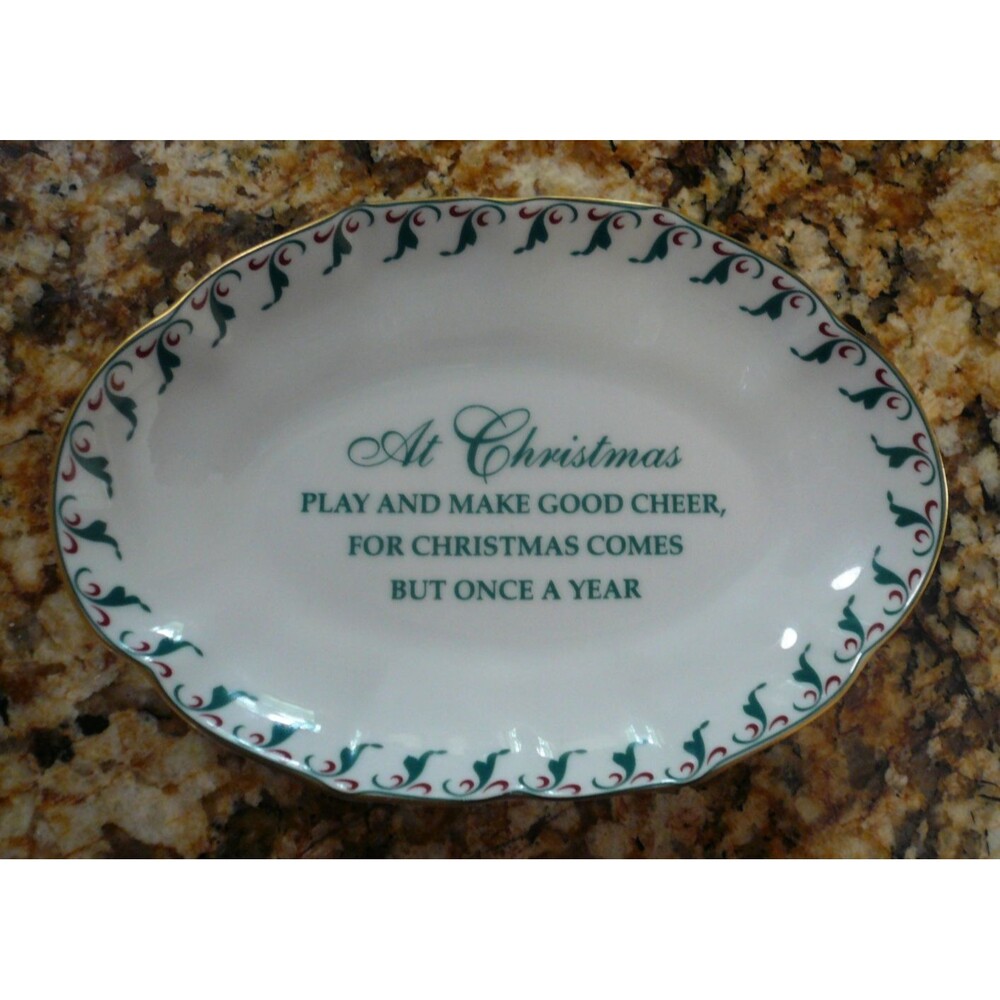 Mottahedeh Williamsburg Reserve Collection Christmas Porcelain Trinket Dish